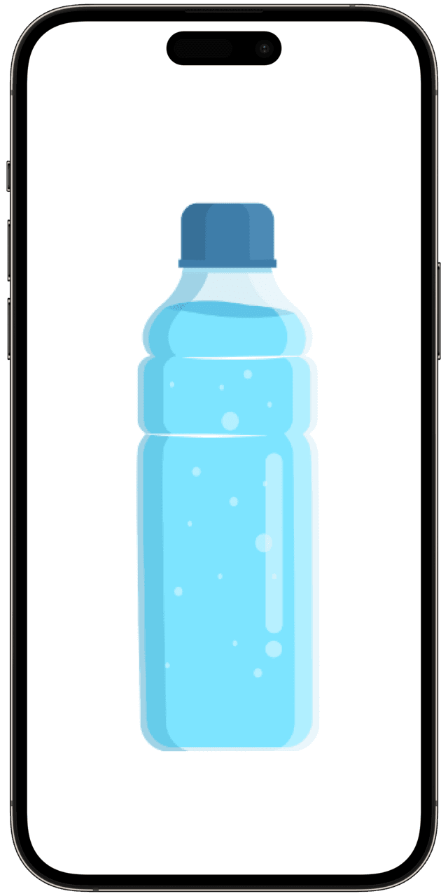 Screenshot of Last Bottle app showing a single use plastic water bottle